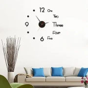 3D Frameless Wall Clock Stickers DIY Wall Decoration