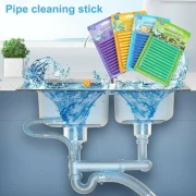 Pipe Cleaning Sticks Oil Decontamination Kitchen Toilet Bathtub Drain Cleaner 12 Ps